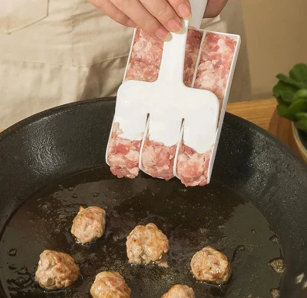 3-Tube Meatball Maker / Kofta Maker Tool