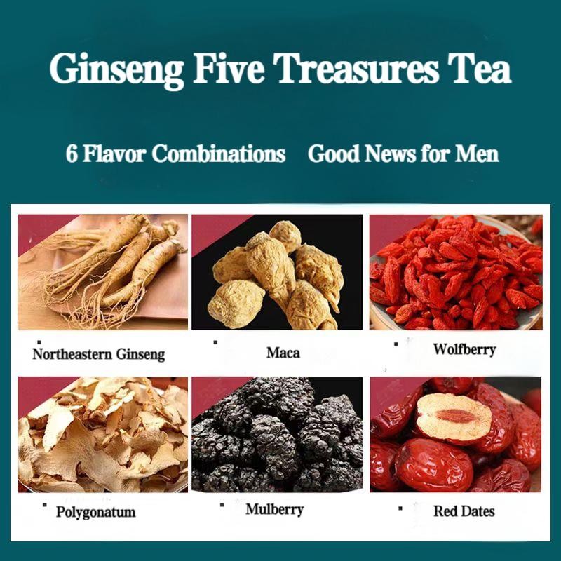 Hot Ginseng Tea For Health Energy Booster Kidney Cleansing