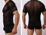 Transparent Short Sleeve T-Shirt For Men