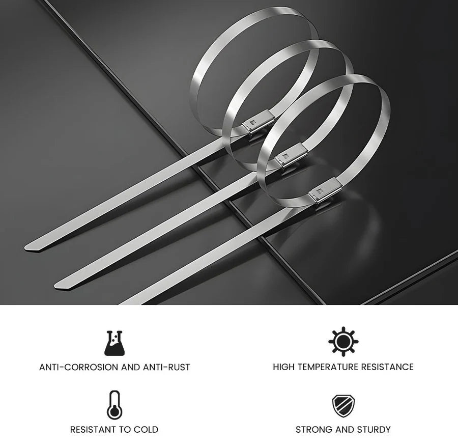 Reusable and Stainless Steel Cable Tie Buckle Strap