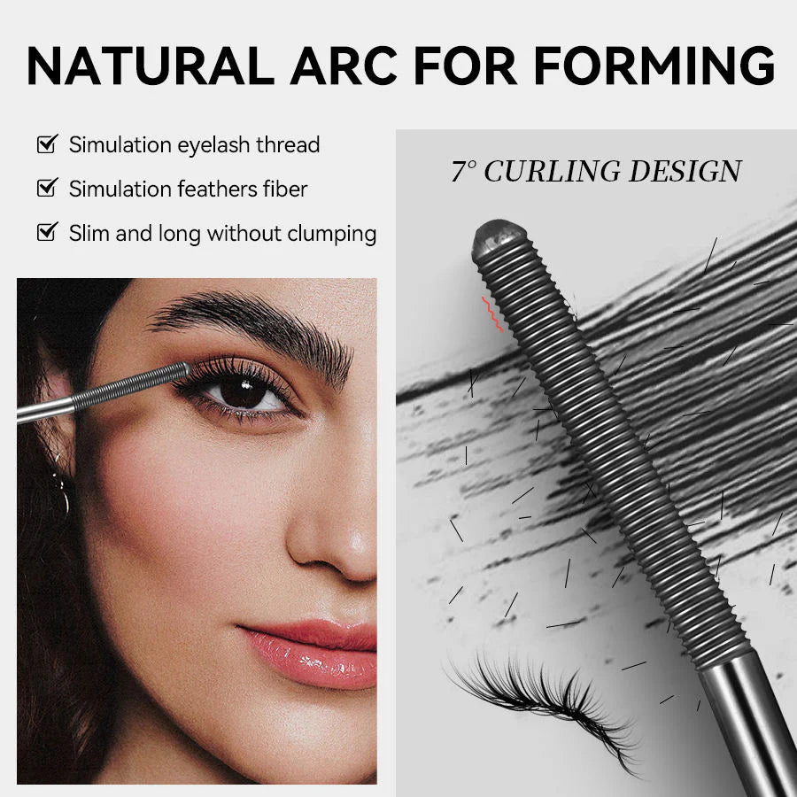 Waterproof Mascara Natural Black 3D Silk Fiber Eyelashes