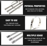 Reusable and Stainless Steel Cable Tie Buckle Strap