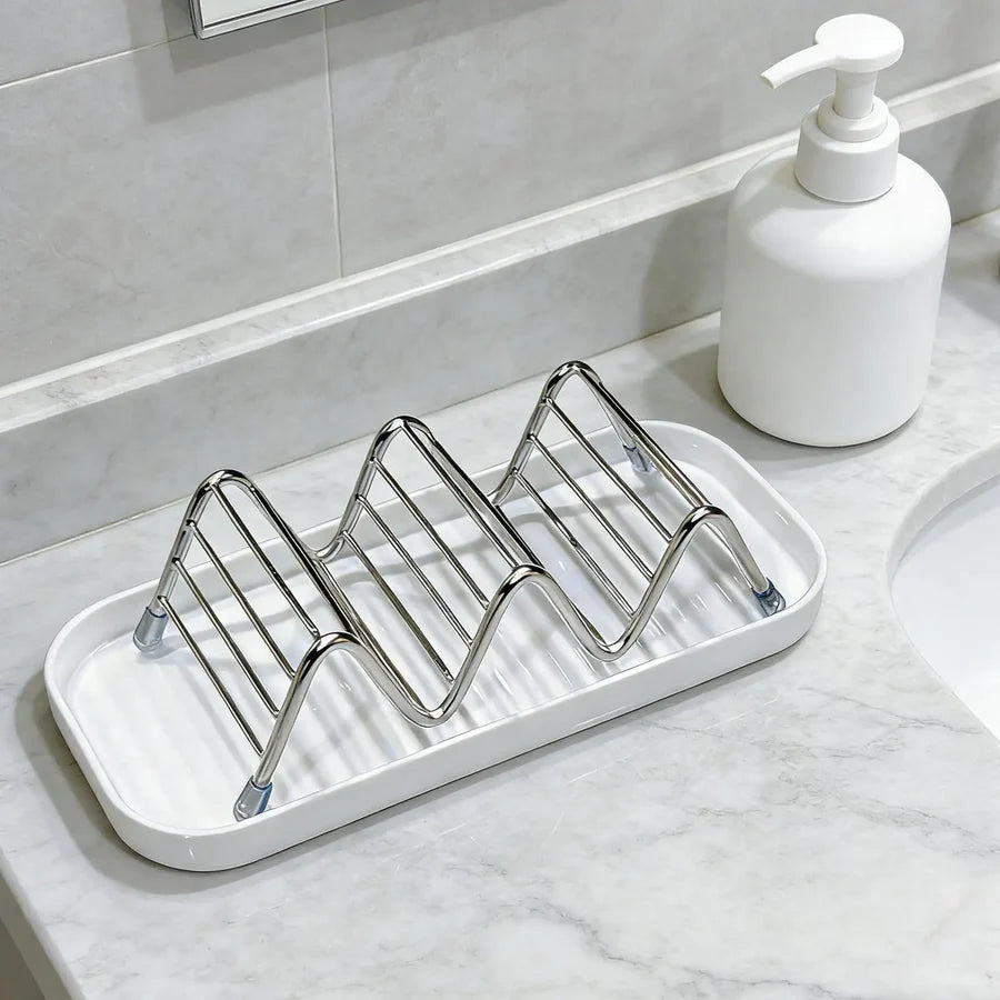 Multifunctional Stainless Steel Drainage Soap Tray