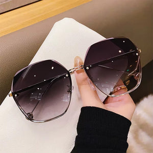 Trendy Design Big Frame Women Gradient Sunglasses