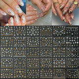 30PCS Nail Stickers, 3D Self-Adhesive Nail Decals